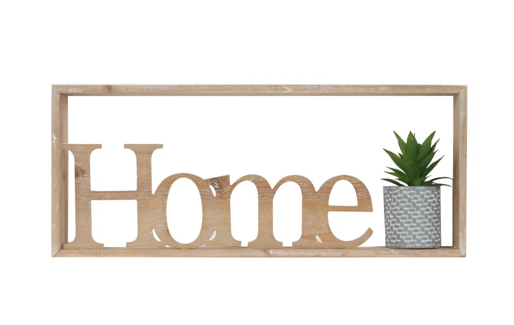 Home Wooden Wall Sign Wall Shelf Decor