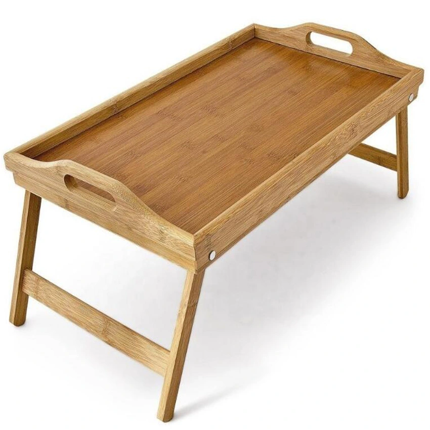 Big Fast Food Bamboo Breakfast Table Serving Tray