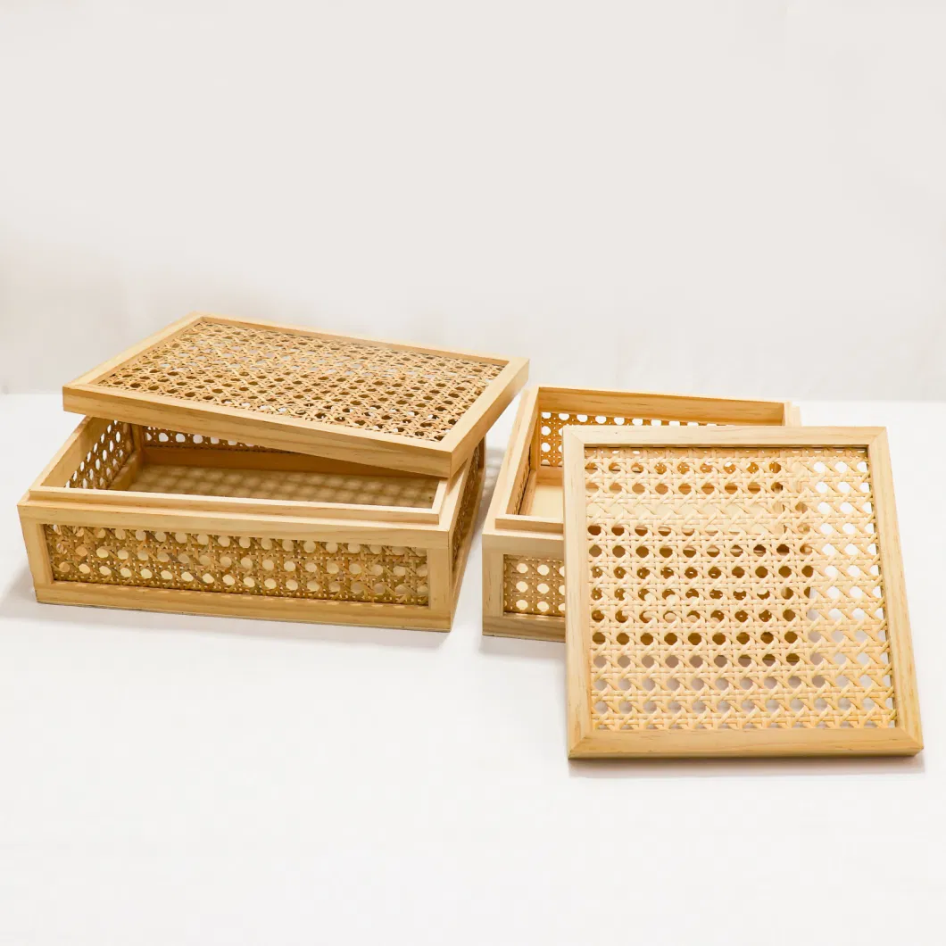 Rectangle Unfinished Wooden Rattan Gift Box